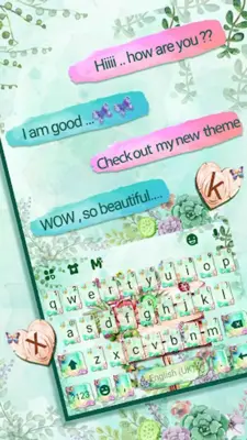 Green Floral Garden Keyboard T android App screenshot 3